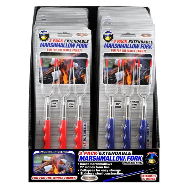 Blazing Ledz Blazing LEDz Open Flame Roasting Extendable Marshmallow Fork Plastic/Stainless Steel , 3PK 702480